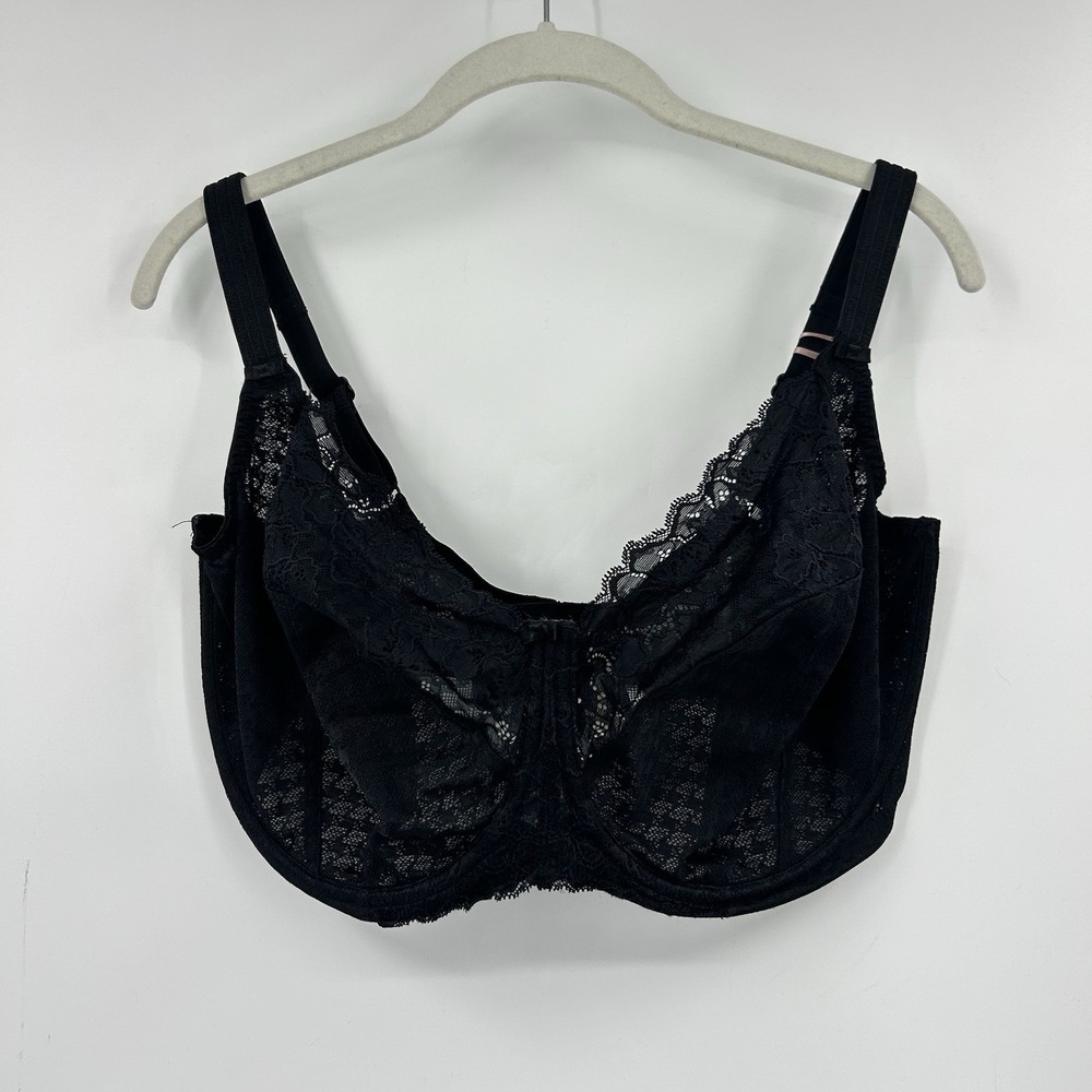 Panache Envy Full Cup Bra 38J Black Lace Underwire 7285 NWT $67